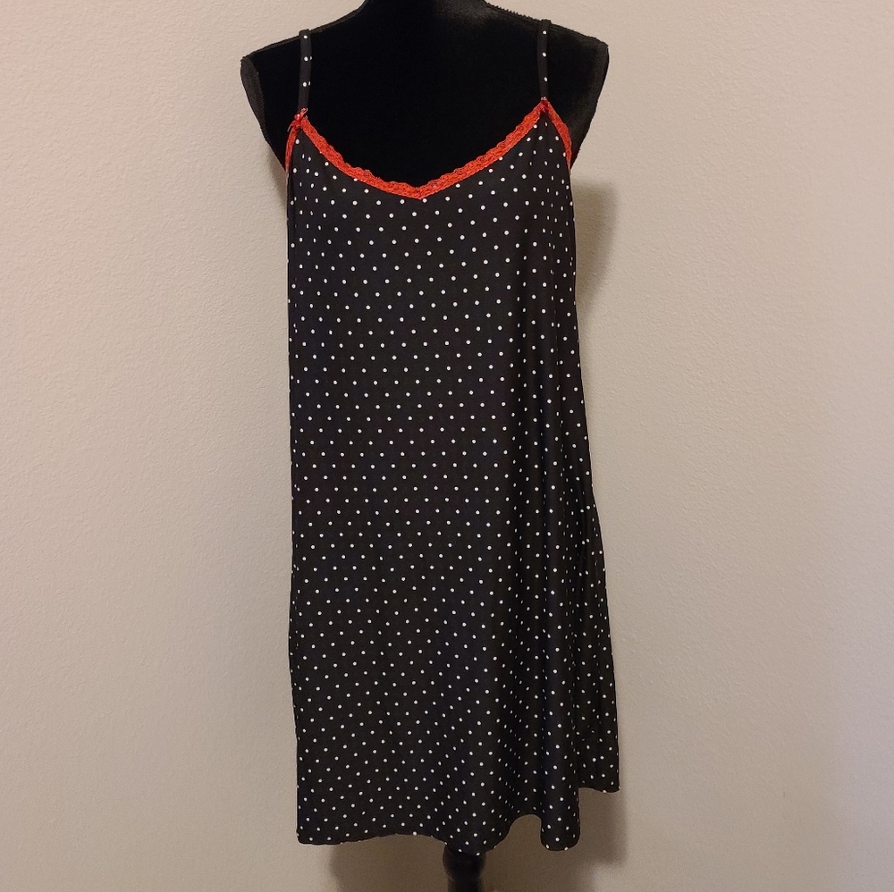 Lala Sleepwear Black Night Gown Sz 2X Like New!!